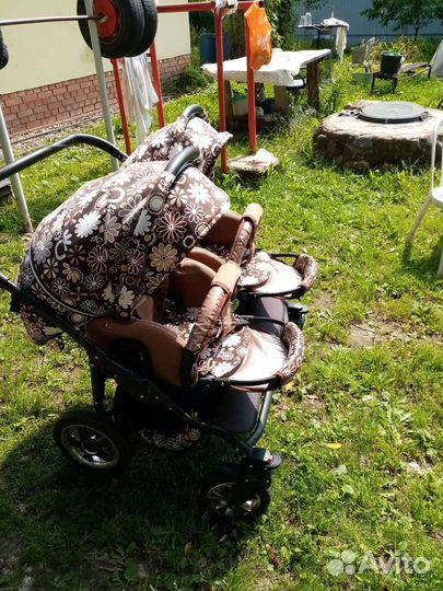 Коляска для двойни indigo