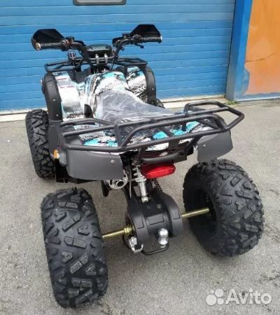Квадроцикл Grizzly 200cc бело-голубой
