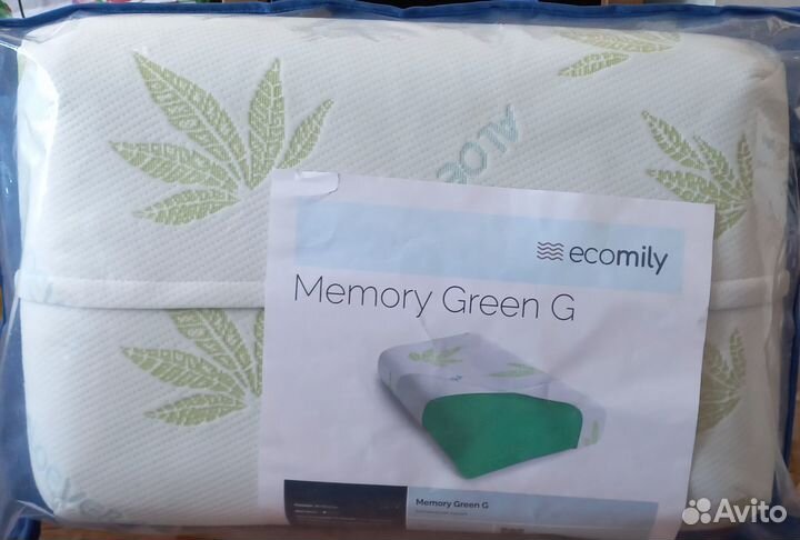 Анатомическая подушка.Memory Green G EcoMily