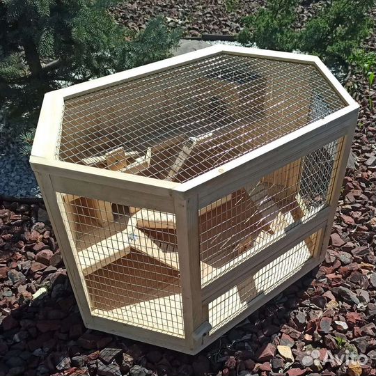Клетка деревянная для дегу, хомяков, попугаев