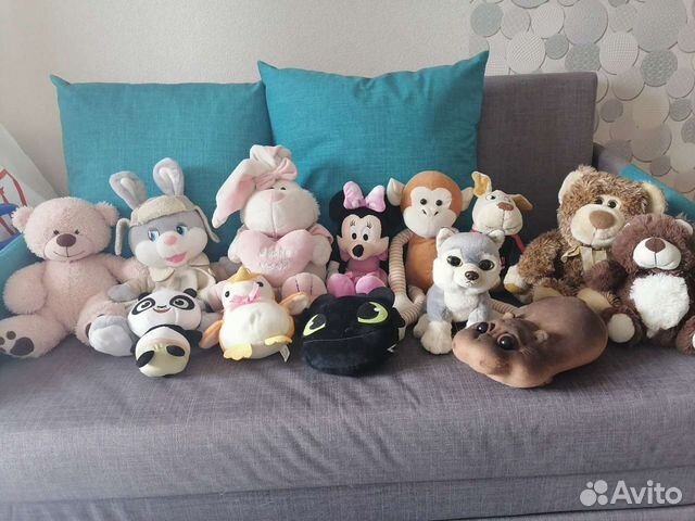 Мягкие игрушки, медведь, собака
