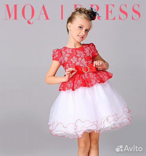 Детское нарядное платье 104 110
