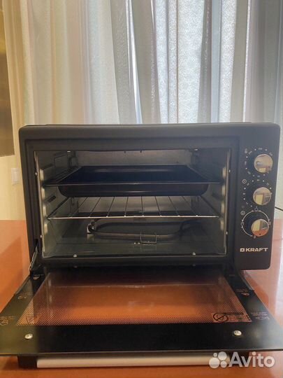 Мини печь Kraft KF-MO3801BL 38 литров (духовка)