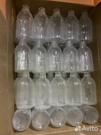 Бутылка стеклянная для физрастворов мерная