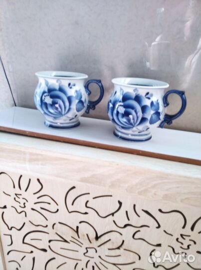 Бокалы большие гжель