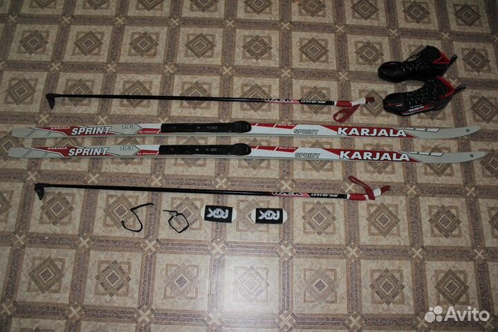Лыжи беговые (190см) и ботинки(41р)