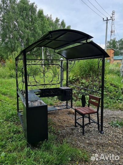 Мангал с печью