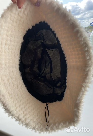 Новая женская панама из кролика с жемчугом