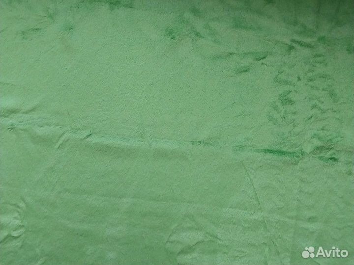 Отрез ткани плюш салатовый