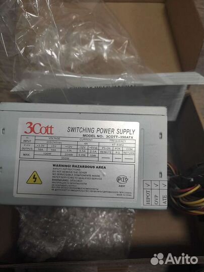 Блок питания 3Cott 350ATX 350W