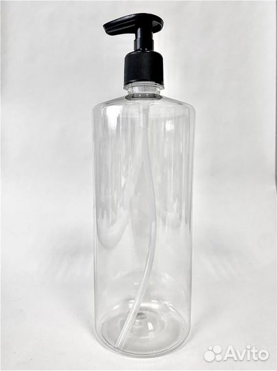 Литровая бутылка с дозатором для жидкого мыла