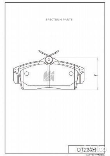 Kashiyama D1230H Колодки тормозные дисковые пер.ni