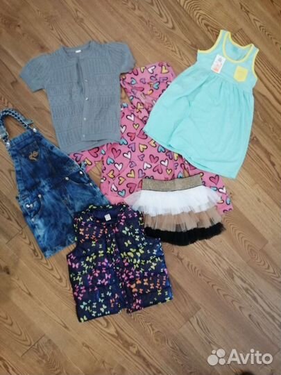 Одежда на девочку пакетом рост 110-116
