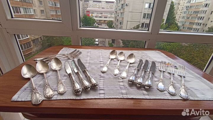 Мельхиоровый набор зиш Ройал и ваза