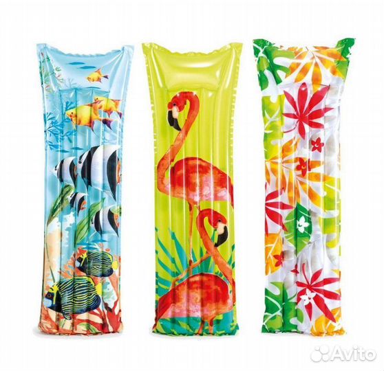 Надувной матрас плот для плавания intex 