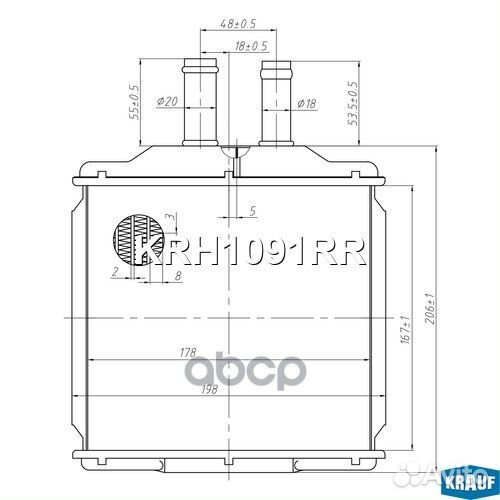 Радиатор отопителя KRH1091RR Krauf