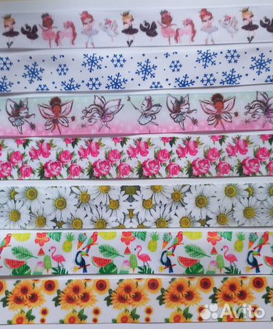 Лента репсовая с рисунком