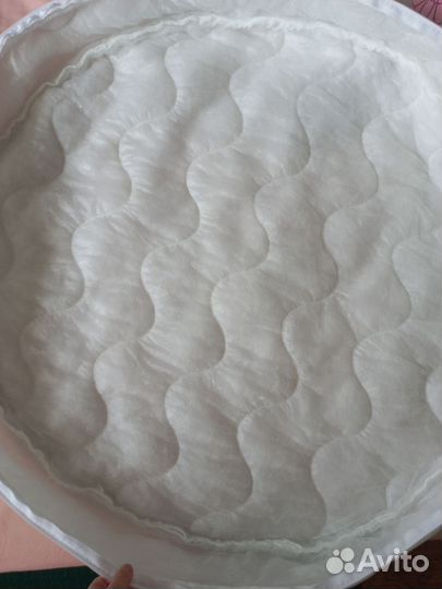 Матрас детский круглый 75 на 75 и наматрасник