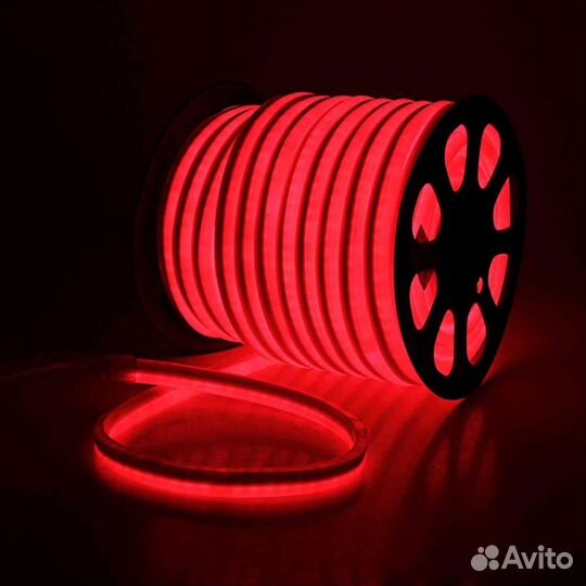 Гибкий неон 220в на фасад