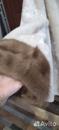 Полушубок стриженный мутон с норкой