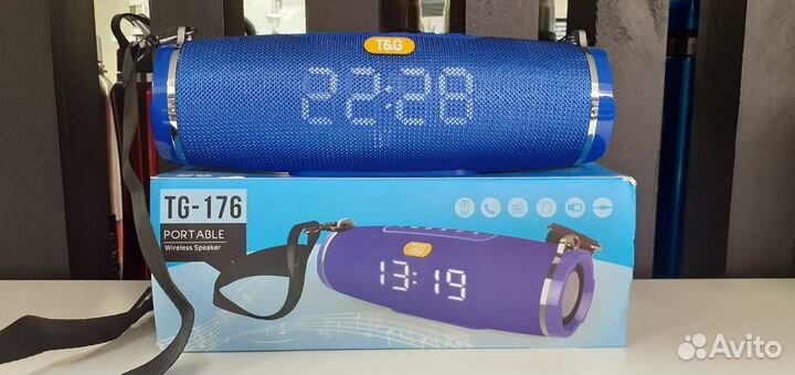 Колонка Tg Портативная Крутой звук с часами Ip67