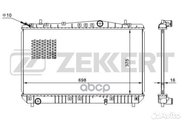 Радиатор охл. дв. Chevrolet Rezzo 05- mk-1418 Z