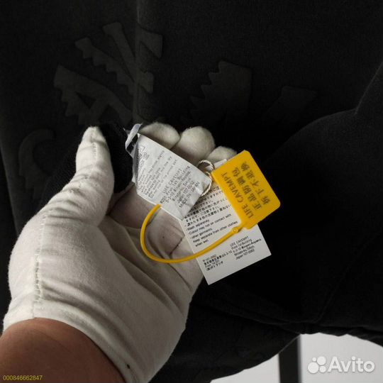 Худи Cavempt черное, оверсайз