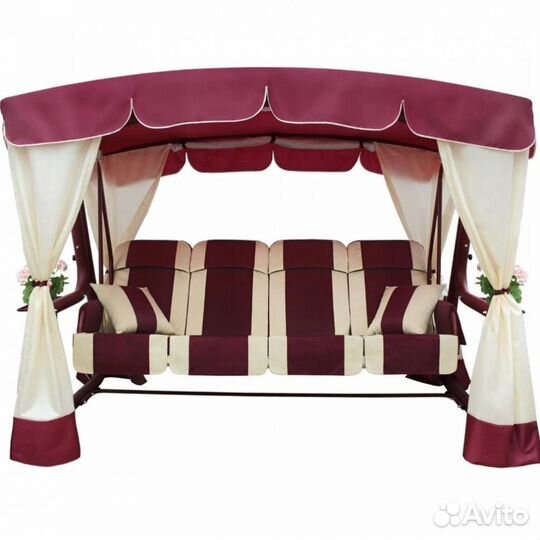 Садовые качели эдем люкс, бордо