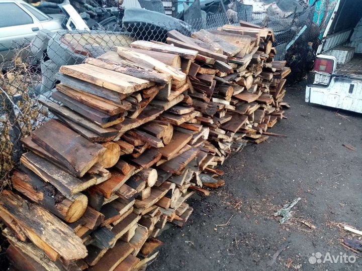 Дрова береза, карагач, сухие рядами и в мешках