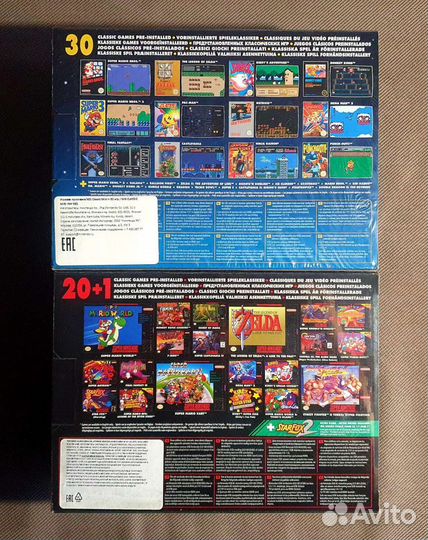 NES и snes classic mini новые в плёнке