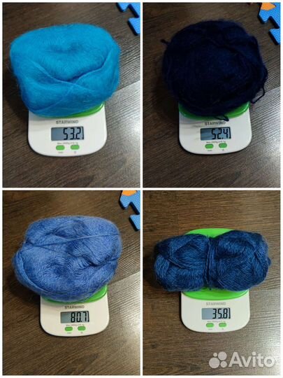 Пряжа из Троицка мохер Ласка пакетом (остатки)