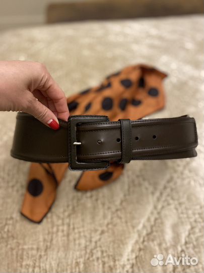 Ремень женский кожаный широкий