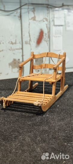 Детские санки деревянные