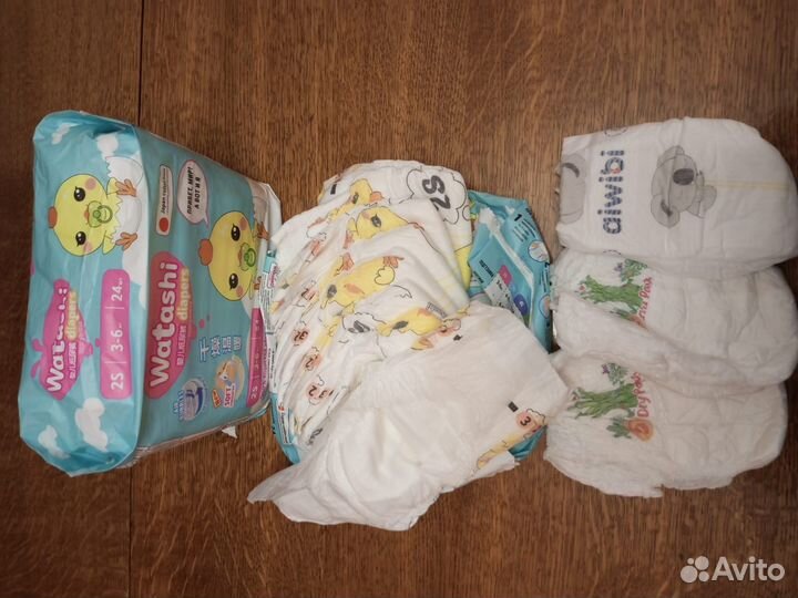 Подгузники размер s, 3-6кг