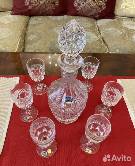 Графин хрустальный с рюмками Богемия