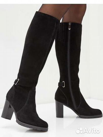 Сапоги осень весна женские 39 натуральная замша