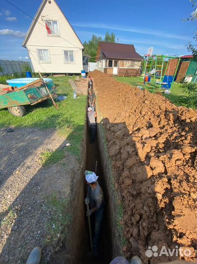 Копка траншей вручнуюЗемляные работы