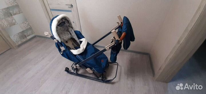 Санки-коляска Nika - Ника Детям 7-8K, Синий