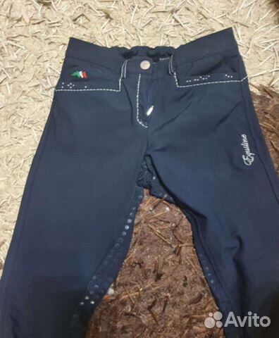 Бриджи для верховой езды с силиконовой леей. Шлем