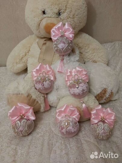 Ёлочные шары из бархата