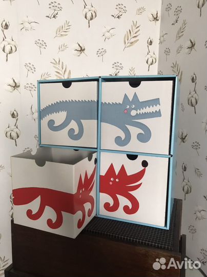 Короб IKEA с 4 ящиками