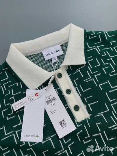 Поло мужское lacoste зеленое