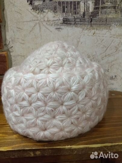 Шапка женская вязаная ручная работа