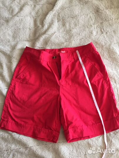 Шорты женские красные хлопок 46