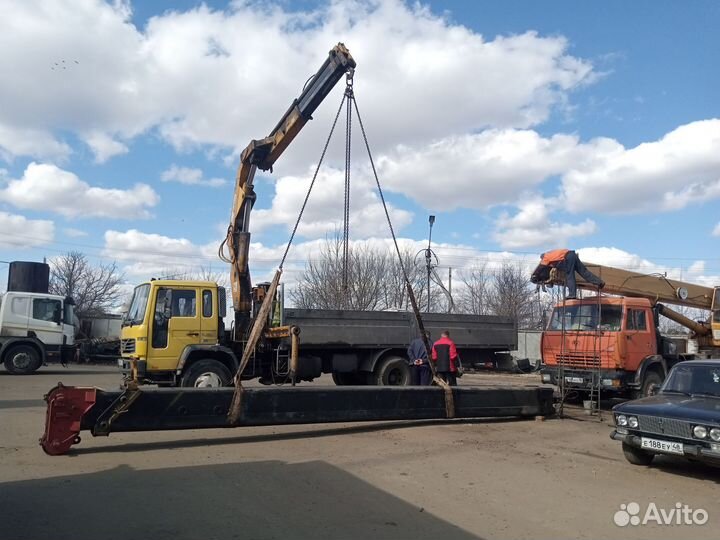 Аренда и услуги манипулятора, стрела 8 т, 10 м, борт 15 т, 7.2 м