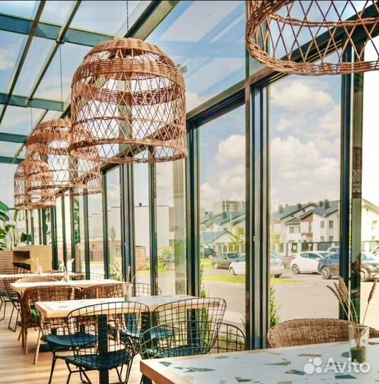 Плетеный светильник абажур