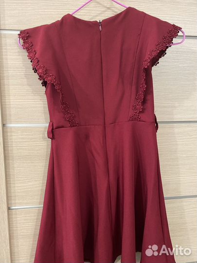 Сарафан школьный 134 бордовый