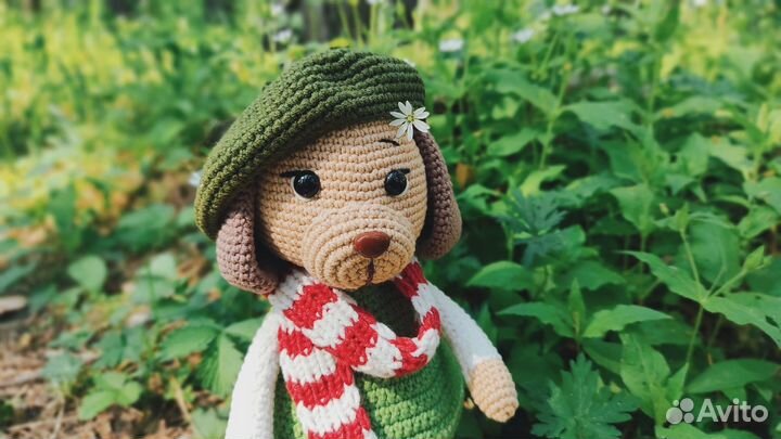 Вязаные игрушки, пёсик Француа