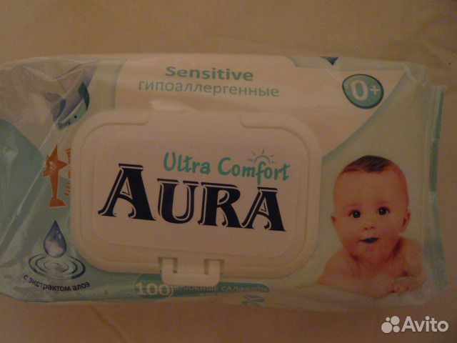 Салфетки детские влажные Aura гипоаллергенные N100