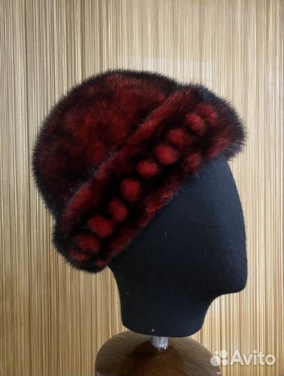 Шапка норковая женская 56